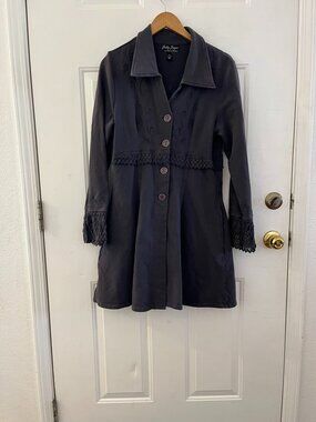 Gretty Zueger Art To Wear Embroider Naturally Bohemian Jacket/Dress Sz Med